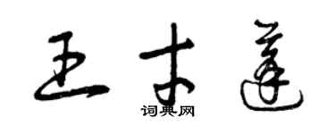 曾庆福王才蓬草书个性签名怎么写
