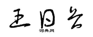 曾庆福王日畏草书个性签名怎么写