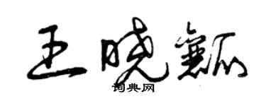 曾庆福王晓瓤草书个性签名怎么写
