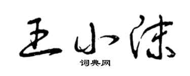 曾庆福王小沫草书个性签名怎么写