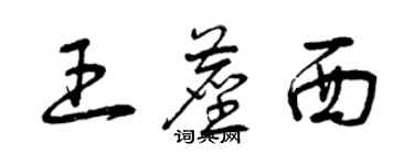 曾庆福王尘西草书个性签名怎么写