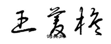 曾庆福王菱桅草书个性签名怎么写