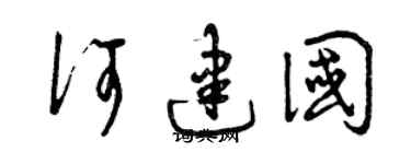 曾庆福何建国草书个性签名怎么写