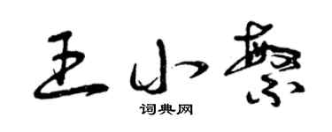 曾庆福王小繁草书个性签名怎么写