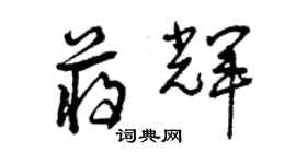 曾庆福蒋辉草书个性签名怎么写