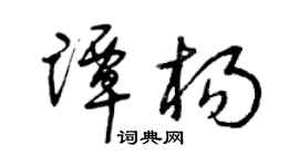 曾庆福谭杨草书个性签名怎么写