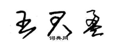 朱锡荣王君盈草书个性签名怎么写