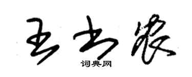 朱锡荣王书农草书个性签名怎么写