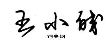 朱锡荣王小皎草书个性签名怎么写