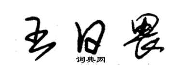 朱锡荣王日畏草书个性签名怎么写