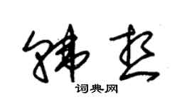 朱锡荣韩想草书个性签名怎么写