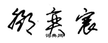 朱锡荣邓奕宸草书个性签名怎么写