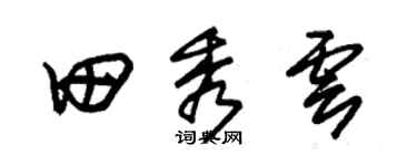 朱锡荣田秀云草书个性签名怎么写