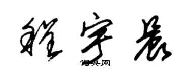 朱锡荣程宇晨草书个性签名怎么写