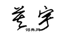 朱锡荣莫宇草书个性签名怎么写