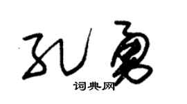 朱锡荣孔勇草书个性签名怎么写