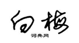 朱锡荣向梅草书个性签名怎么写