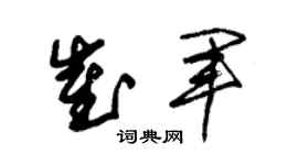 朱锡荣崔军草书个性签名怎么写