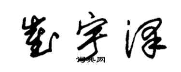 朱锡荣崔宇泽草书个性签名怎么写