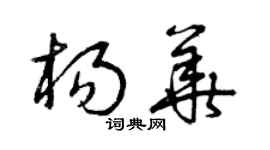 曾庆福杨华草书个性签名怎么写