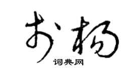 曾庆福于杨草书个性签名怎么写