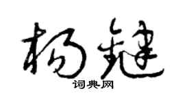 曾庆福杨键草书个性签名怎么写