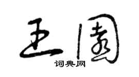 曾庆福王园草书个性签名怎么写