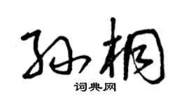 曾庆福孙桐草书个性签名怎么写