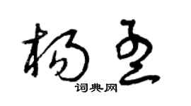 曾庆福杨孟草书个性签名怎么写