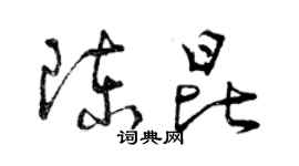 曾庆福陈昆草书个性签名怎么写