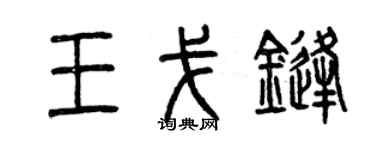 曾庆福王戈锋篆书个性签名怎么写