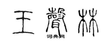 陈声远王声林篆书个性签名怎么写