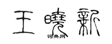 陈声远王晓新篆书个性签名怎么写
