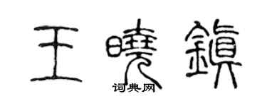 陈声远王晓镇篆书个性签名怎么写