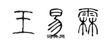 陈声远王易霖篆书个性签名怎么写