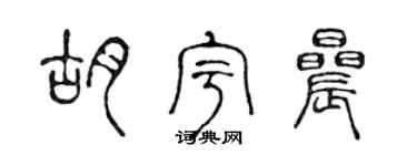 陈声远胡宇晨篆书个性签名怎么写