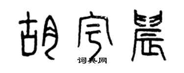 曾庆福胡宇晨篆书个性签名怎么写