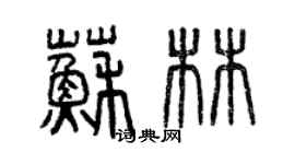 曾庆福苏林篆书个性签名怎么写