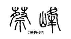 陈声远蔡峰篆书个性签名怎么写