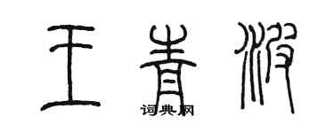 陈墨王青波篆书个性签名怎么写