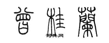 陈墨曾桂兰篆书个性签名怎么写