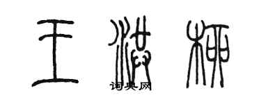陈墨王洪柳篆书个性签名怎么写