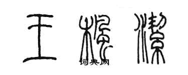 陈墨王枫洁篆书个性签名怎么写