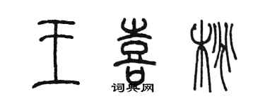 陈墨王喜桃篆书个性签名怎么写