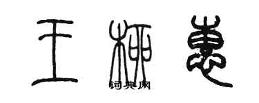 陈墨王柳惠篆书个性签名怎么写