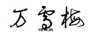 曾庆福万雪梅草书个性签名怎么写