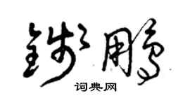 曾庆福钱鹏草书个性签名怎么写