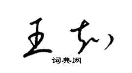 梁锦英王知草书个性签名怎么写