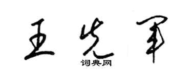 梁锦英王先军草书个性签名怎么写