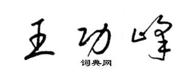 梁锦英王功峰草书个性签名怎么写